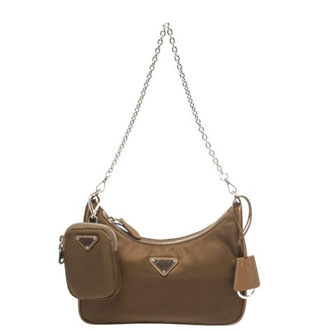 prada re edition brown bag|prada nylon shoulder bag 2005.